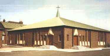 A photograph of the main church building as it used to look